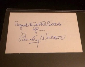 TARJETA DE ÍNDICE AUTOMÁTICO BUCKY WALTERS autografiada firmada 3x5 D. 1991 phillies - Imagen 1 de 1