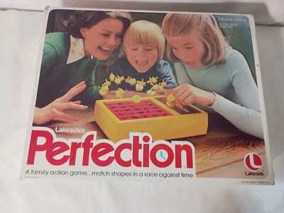 Vintage 1975 Lakeside's Perfection Game W/ Original Box  1 Missing - Image 1 of 4