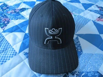 Hooey black pinstripe Flexfit Ballcap/Hat Size L--XL(7 1/8-7 1/2) - Image 1 of 4