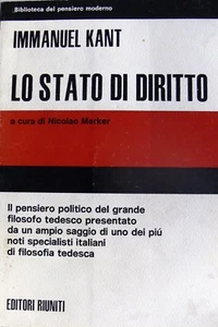 IMMANUEL KANT RECHTSSTAATLICHKEIT VON NICOLAO MERKER VERSAMMELTER VERLAG 1975 - Bild 1 von 1