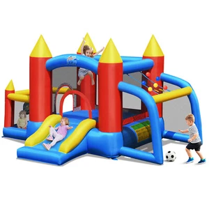 Aufblasbare Hüpfburg Rutsche Hüpfburg Fußballtor Bällebad Kinder Geschenk - Bild 1 von 7