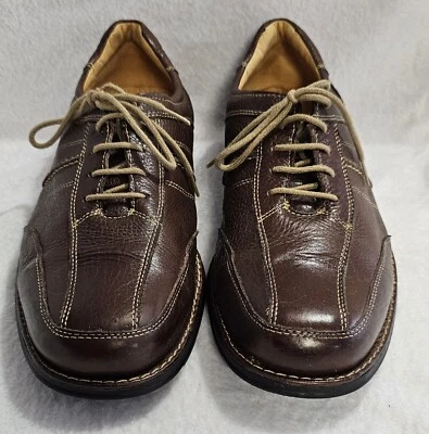 Sandro Informal Oxfords Cuero Marrón Cómodo GEL Puntera Cuadrada Zapatos para Hombre Talla 11 D Foto 1 de 4