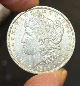 1896-P Morgan Silver Dollar BRILLIANT UNCIRCULATED 90% Silver Morgan Dollar - Picture 1 of 8