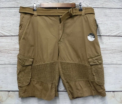 Pantalones Cortos Cultura Moderna Para Hombre Talla 38 Chino Oscuro Cinturón Acanalado Rodilla Carga Nuevos Foto 1 de 3