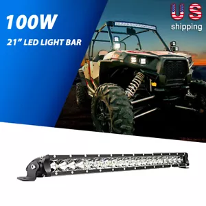 Super Mini 21inch 100W Led Light Bar Combo Single Row Work Driving Light 4x4 22" - Picture 1 of 7
