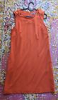 Sharagano Embellished Neck Sleeveless Dress, Solid, Size  10 Orange Cupper