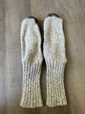 Bellota Para Hombre MM 9-10 Lana Cuero Zapatilla Calcetines Tejido Bota Calcetines Casa Zapatos Foto 1 de 4