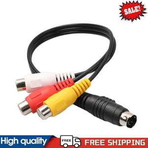 4 Pin S-Video To 3 RCA Composite Video Cable Copper Core for Computer Laptop - Picture 1 of 7