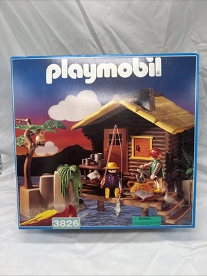 Vintage Playmobil 3826 Sportsman’s Cabin - Fishing - NIB Mint - Rare - 1995 - Image 1 of 4