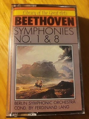 Beethoven   symphonies No.1 and 8     cassette - Image 1 of 3