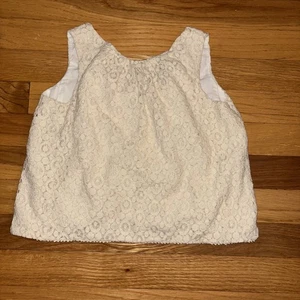Girls Crewcuts Beige Lace Tank Top size 8 - Picture 1 of 3