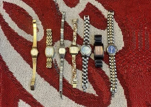 Lote de 7 relojes mixtos para mujer vintage y modernos sin probar - Imagen 1 de 11