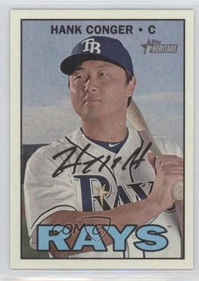 2016 Topps Heritage High Number Flip Stock Glossy Back Hank Conger #501 - Image 1 of 2