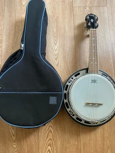 Countryman Pro 4-String Open Back Banjo + Soft Case Folk Jazz Fast Free P&P - Picture 1 of 12