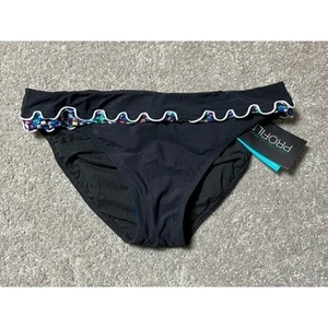Profile by Gottex Bikini Swim Bottom Size 8 Retro Y2K Chic Festival Boho Ruffle - Picture 1 of 10
