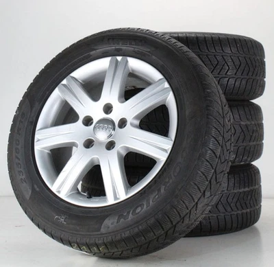 Audi Q7 4L Winterräder Pirelli 18 Zoll Alufelgen silber Felgen 4L0071498666 - Bild 1 von 4