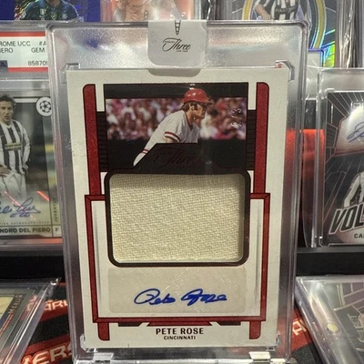 2023 Panini Three And Two Пит Роуз нашивка на футболку с автографом 2/3 игровая б/у - Изображение 1 из 4