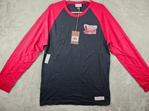 Camisa Mitchell & Ness L/S roja/negra m l rara para hombre ncaa oklahoma sooners nueva con etiquetas - Imagen 1 de 5