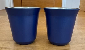 2 x TAZAS NESPRESSO TOKYO PIXIE LUNGO AZUL DOBLE PARED ACERO INOXIDABLE - Imagen 1 de 8