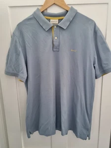 Gant Blue And Yellow Polo Shirt Uk Size 2XL - Picture 1 of 8