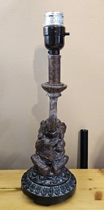 Vintage Berman Artisan Elephant Table Lamp Maroon/red 13" Tall - Picture 1 of 5