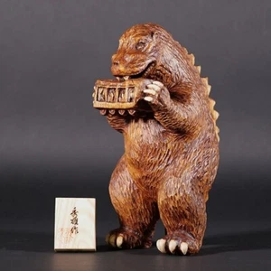 Godzilla Store Japan Limited Wood Carving Godzilla (1954) figure Height 6.7 inch - Picture 1 of 4