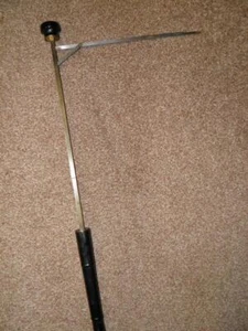 Vintage HERMES OF PARIS Ebony Horse Measuring Walking Stick - Up To 17hh - Picture 1 of 12