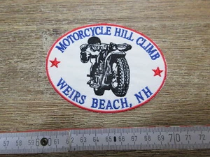 Patch Motorcycle Hill Climbing Weirs Beach NH USA Vintage Bikes Est 1916 Bobber - Bild 1 von 1
