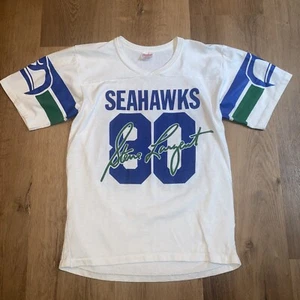 Seattle Seahawks Jersey shirt Mens Medium Vtg 80s Steve Largent Rawlings NFL Tee - Picture 1 of 8