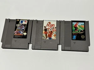 NES Sports bundle, MLB Baseball, Hoops, Golf (black label) - Picture 1 of 10