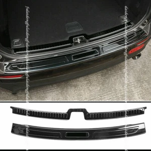 For Volvo XC60 2018-2021 Black titanium Rear Bumper Protector Sill plate cover - Bild 1 von 4