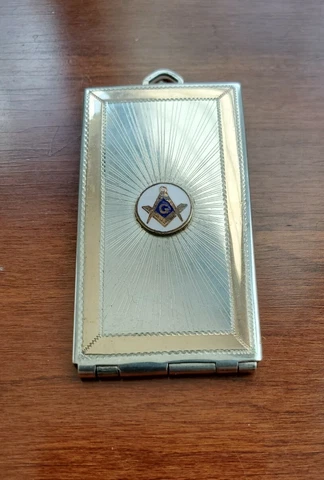 Vintage Sterling Silver Stamp Case Match Box Safe Vesta Pendant Photo Locket Cover