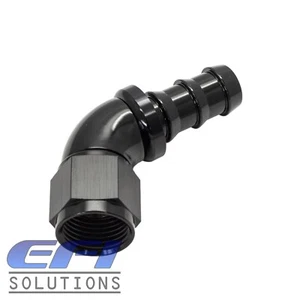60 Degree Full Flow Push Lock Hose End Fitting 400 Series AN10 (Black) 518-10BLK - Picture 1 of 1
