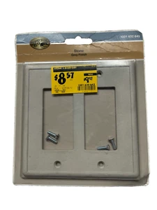 Hampton Bay  dual Rocker Wall Plate Stone Gray Finish 1001632643 - Picture 1 of 2