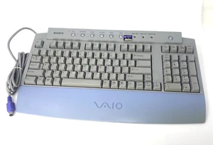 🖥️ Vintage Sony VAIO Keyboard PS/2 Wired Model PCVA-KB1P/UA + Armrest / Tested! - Picture 1 of 16