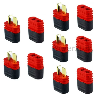 AMASS 5 Paar Masse ummantelte T-Stecker Dean Stecker & Buchse Stecker für RC Lipo Akku