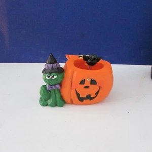 Eddie Walker Halloween Green Frog Witch Pop Up Pumpkin and Bat - Picture 1 of 8