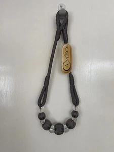 Par de cables Paris para cortinas en gris carbón con impresionante efecto de cuentas - Imagen 1 de 2