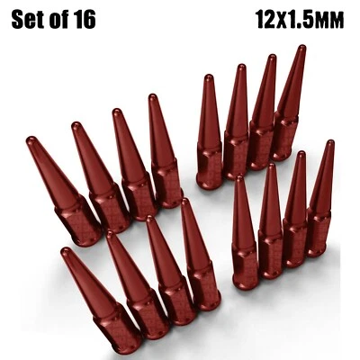 16 tuercas de clavo 12x1,5 aptas para Integra Lancer Focus Prelude CRX Accord Red 4RD2 Foto 1 de 4