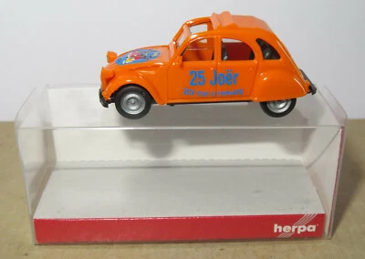 B MICRO HERPA HO 1/87 CITROEN 2CV 6 NARANJA CLUB LËTZEBURG LUXEMBURGO En Caja - Imagen 1 de 4