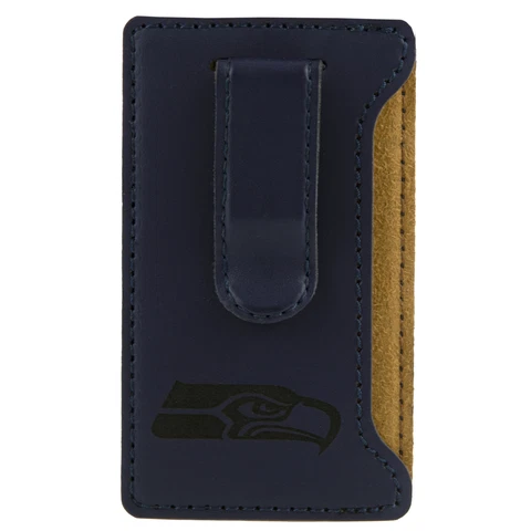 NFL Seattle Seahawks Leather Stick-on Wallet Money Clip For Phones Cover