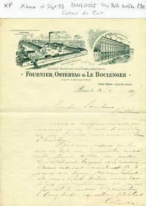 Paris Xème 5 Rue Taylor & Dept 93 - Very Beautiful 1915 Leather Sector Header - Picture 1 of 1