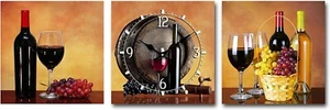 Tinas Collection Wall clock and pictures in the set (Red Wine) - Picture 1 of 1