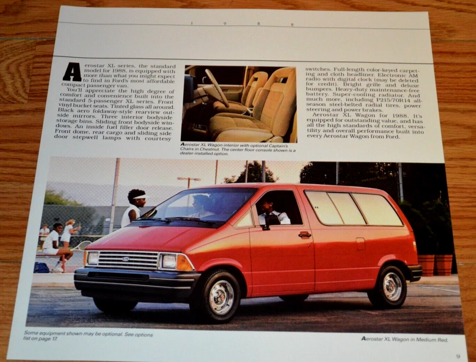 Ford Aerostar 1988 anuncio impreso anuncio original concesionario anuncio 88 Foto 1 de 1