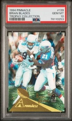 1994 PINNACLE TROPHY COLLECTION #139 BRIAN BLADES PSA 10 GEM MINT SEAHAWKS - Image 1 of 2