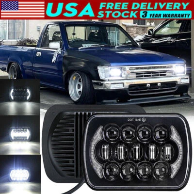 Faro LED cuadrado alto/bajo de 5x7" 7x6 con DRL para camioneta Toyota 82-95 4Runner Foto 1 de 4