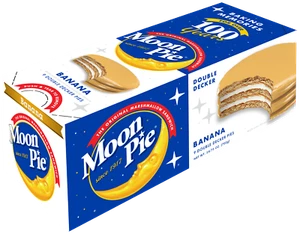 MoonPie Double Decker Banana Flavored Marshmallow Sandwich - 9 Count - Picture 1 of 1