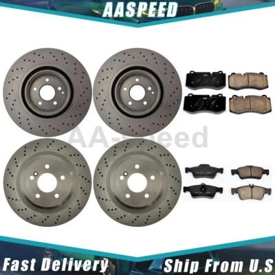 刹车片和转子套件前后适用于梅赛德斯-奔驰 s350 2013 2012 — 第 1/4 张图片
