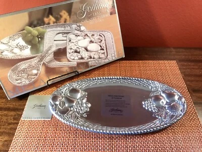 Bandeja de pan Gorham Country Terrace nueva en caja utensilios de metal 14’ x 7’ Foto 1 de 4