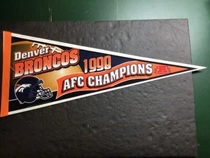 DENVER BRONCOS ~ 1998 AFC Champions / Super Bowl Pennant ~ NRMT!! - Picture 1 of 5